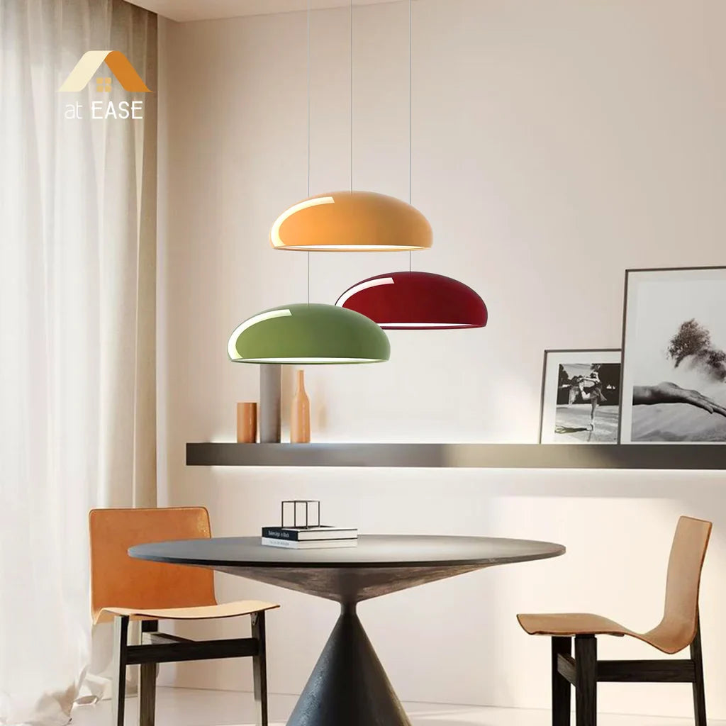 Elyndraea Nordic Bauhaus Metal Bowl Pendant Light