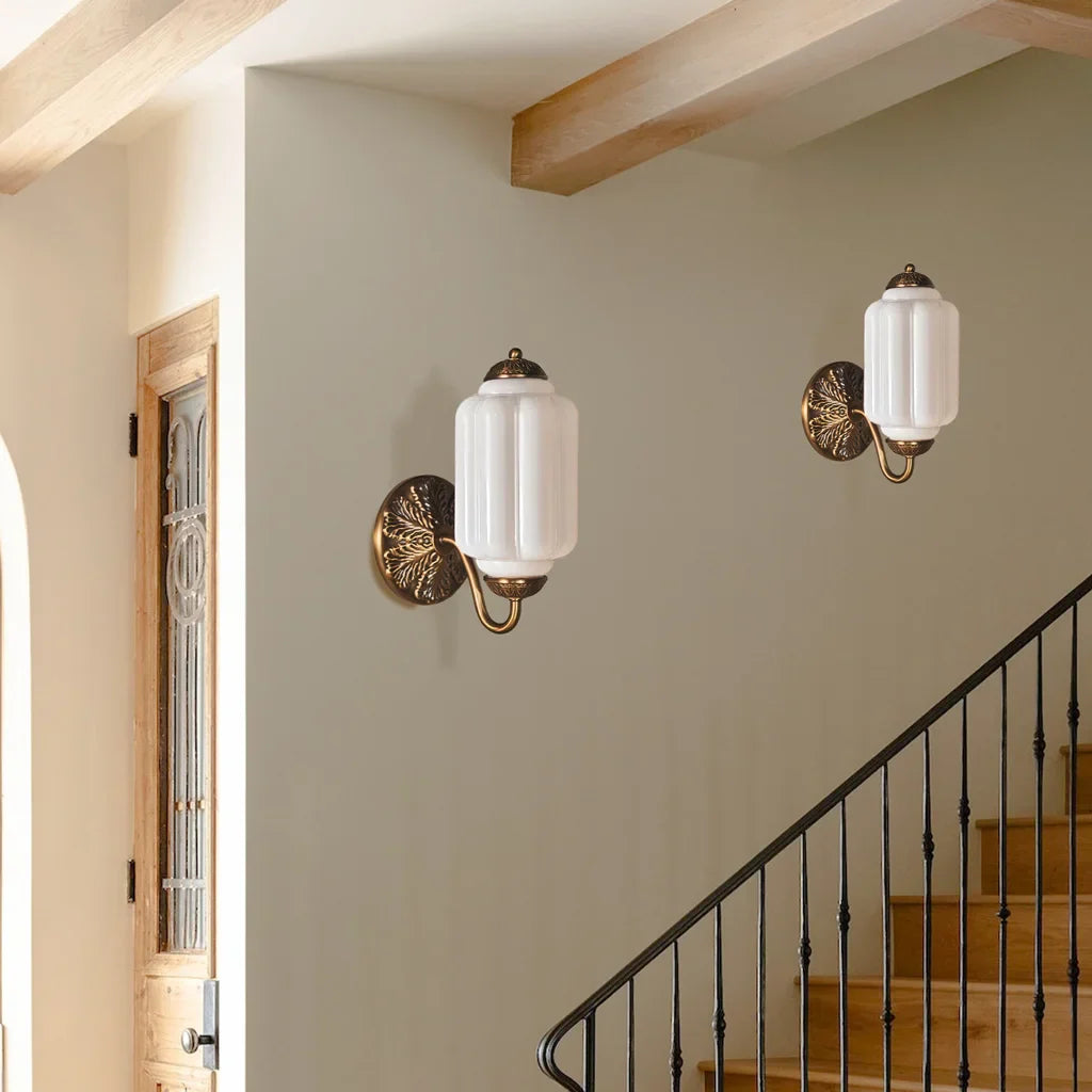 Isabella Milk Glass Eloise Wall Sconce