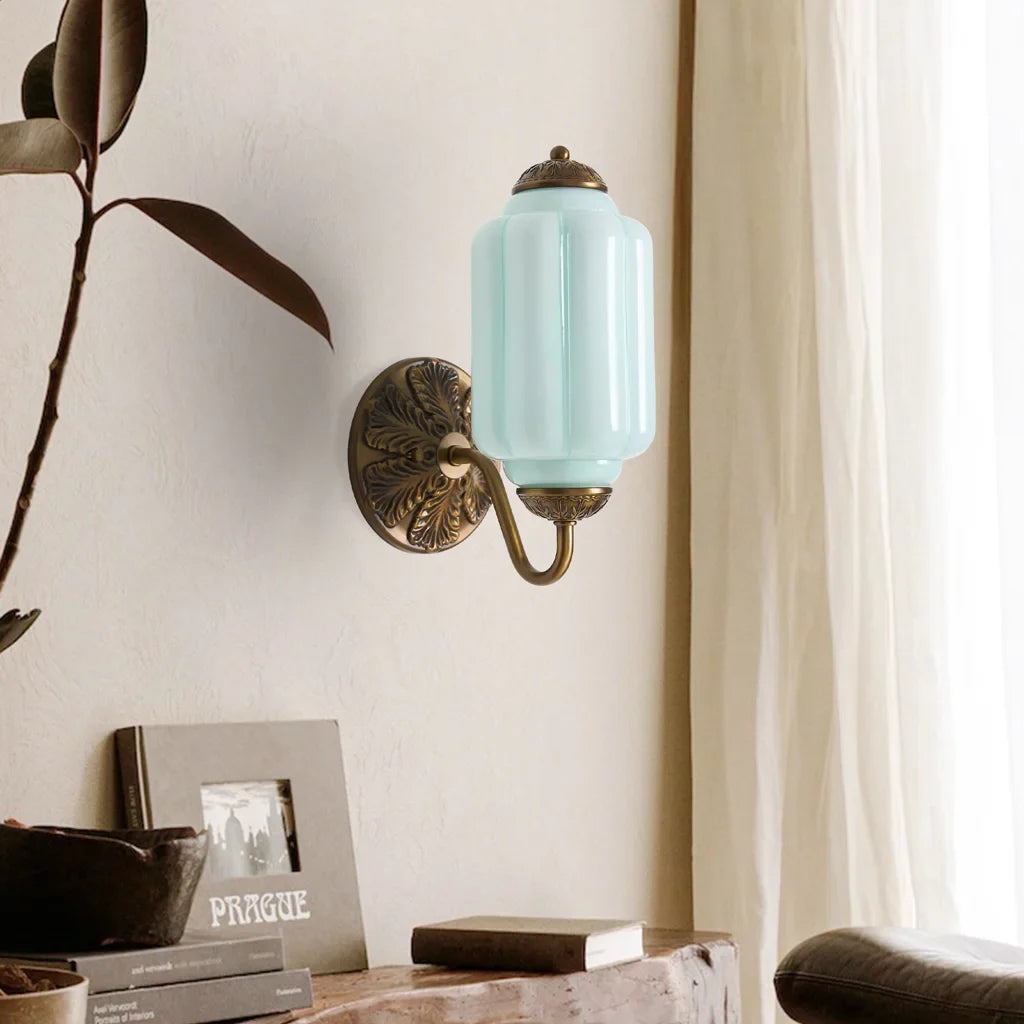 Isabella Milk Glass Eloise Wall Sconce