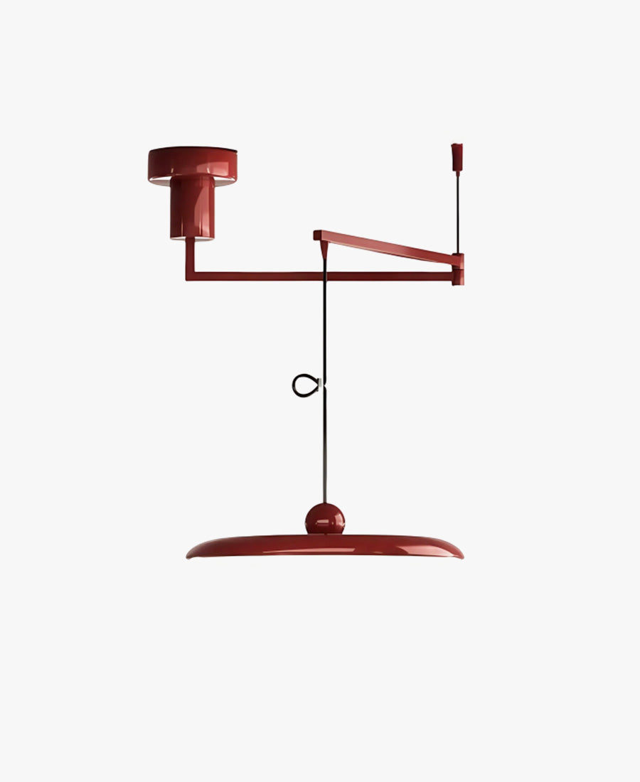 Orion Adjustable Swing Arm Acrylic Disc Pendant Light