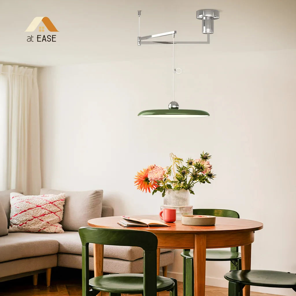 Orion Adjustable Swing Arm Acrylic Disc Pendant Light