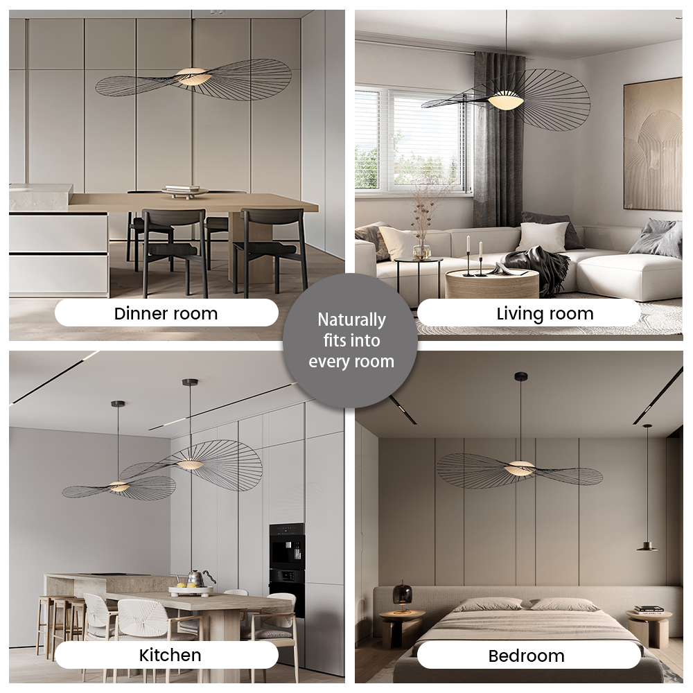 Cremin Modern Vertigolamp Nova LED Straw Hat Pendant Light