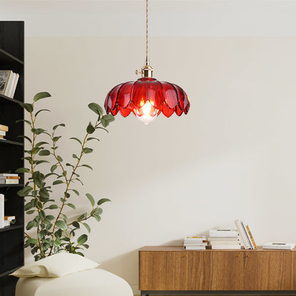 Fay Rustic Tulip Glass Pendant Light