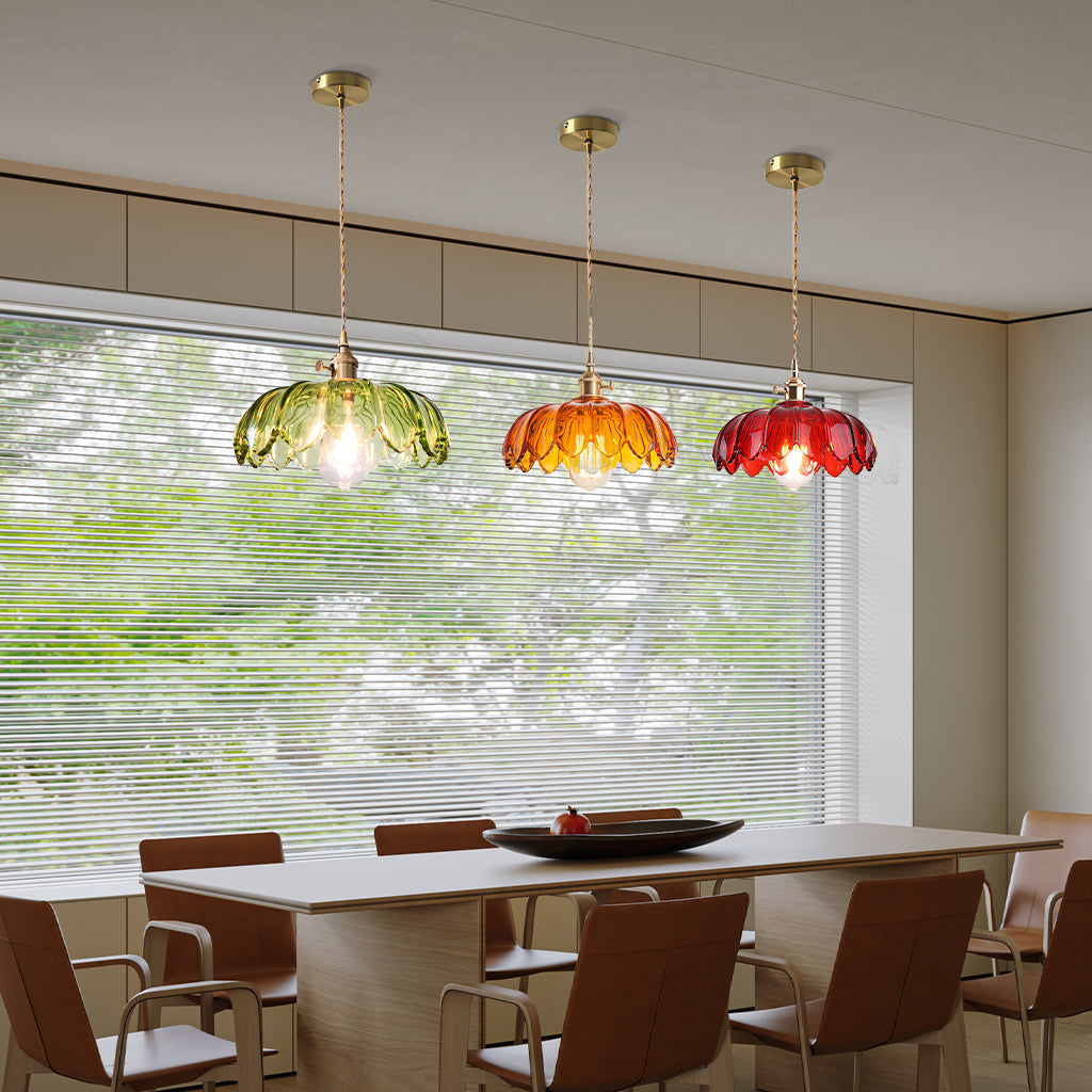 Fay Rustic Tulip Glass Pendant Light