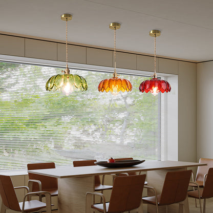 Fay Rustic Tulip Glass Pendant Light