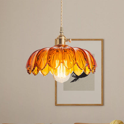 Fay Rustic Tulip Glass Pendant Light