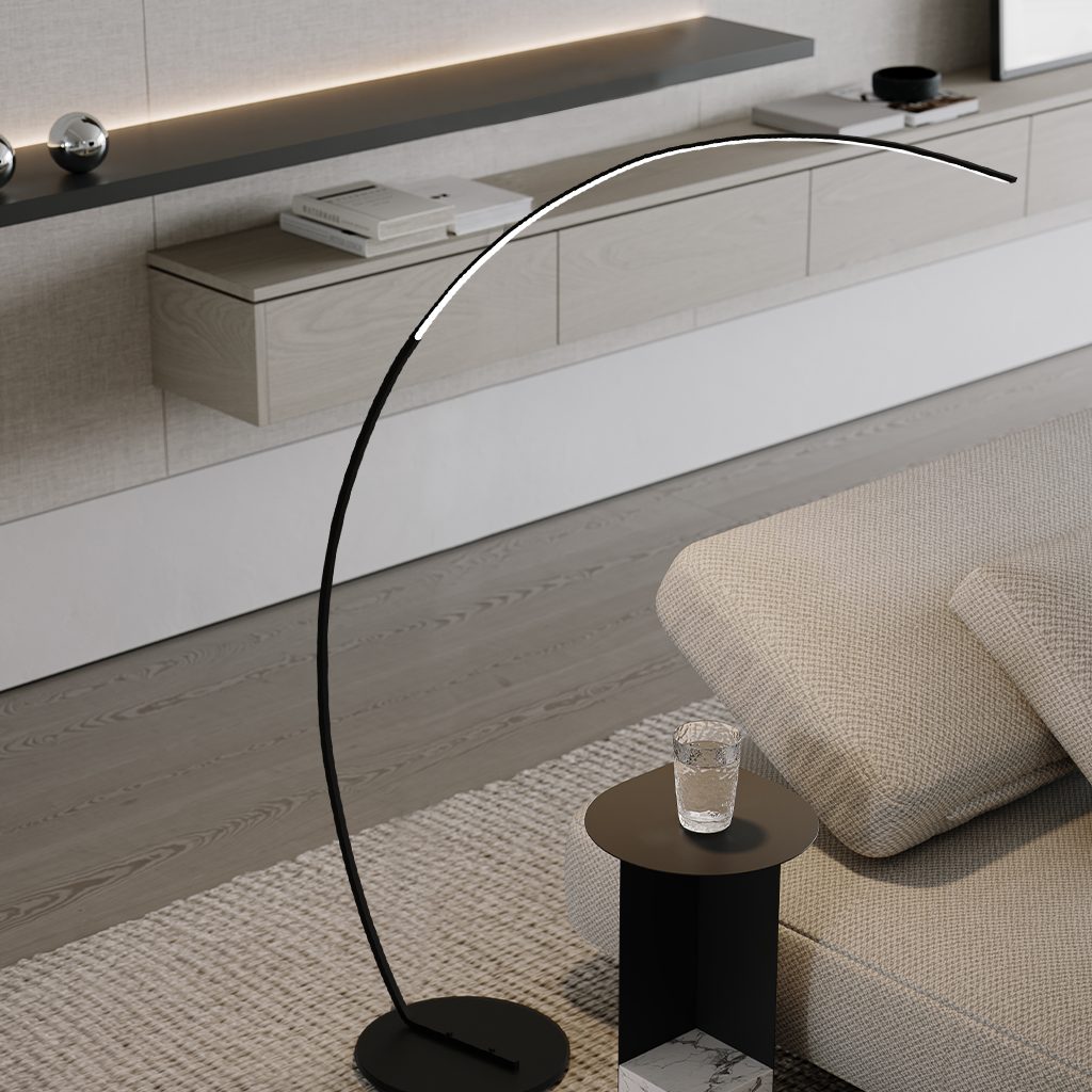 Madera LED Arc Standing Floor Lamp