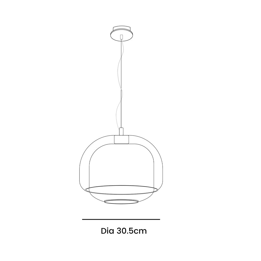 Pericles Spherical Colorful Glass Pendant Light