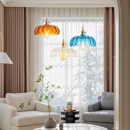 Fay Rustic Tulip Glass Pendant Light