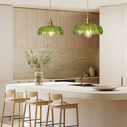 Fay Rustic Tulip Glass Pendant Light