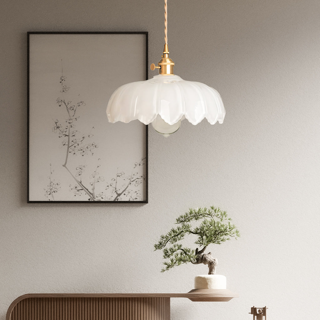 Fay Rustic Tulip Glass Pendant Light
