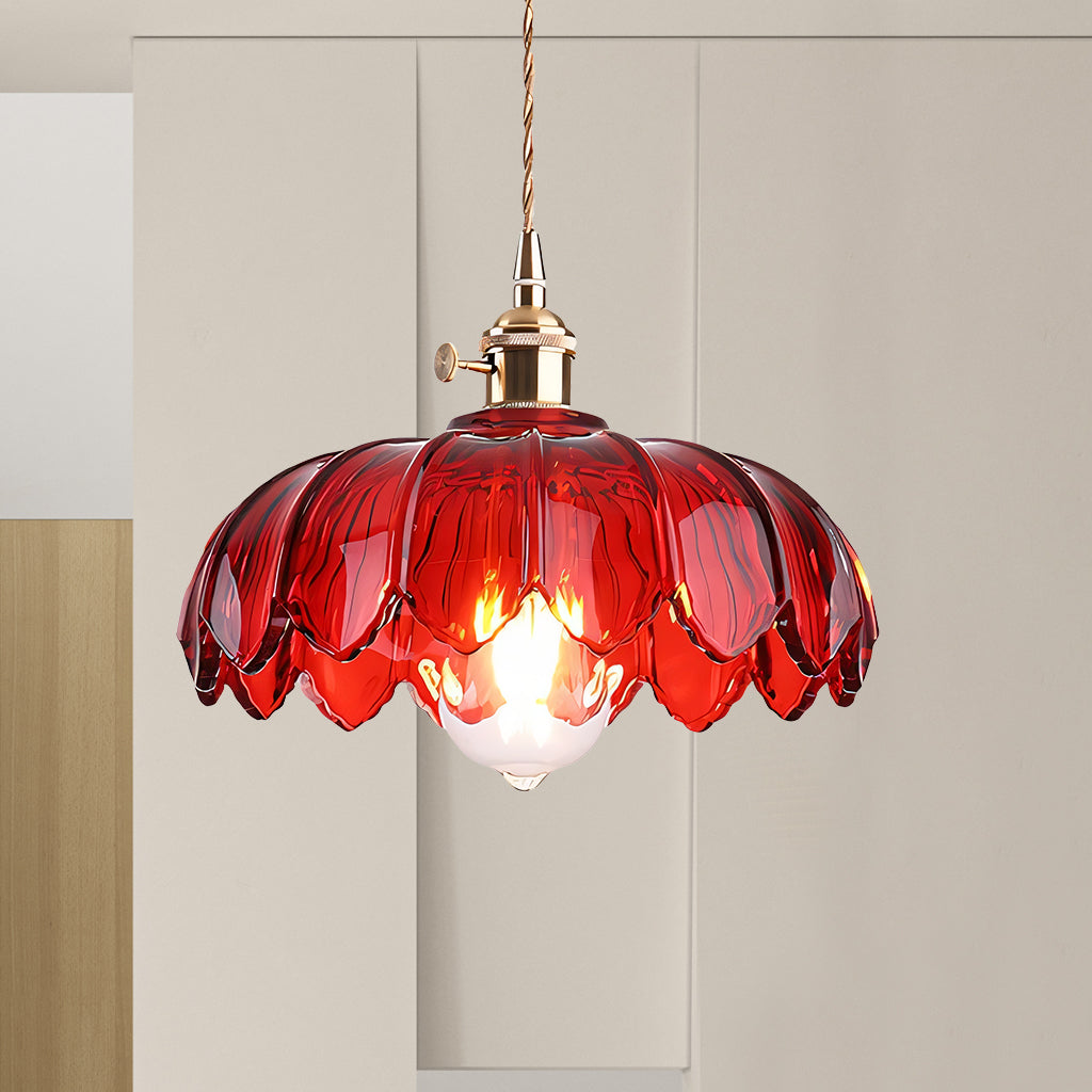 Fay Rustic Tulip Glass Pendant Light