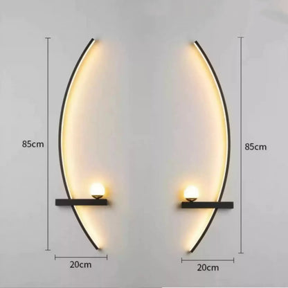 Forseti Minimalist Arc Linear LED Wall Light