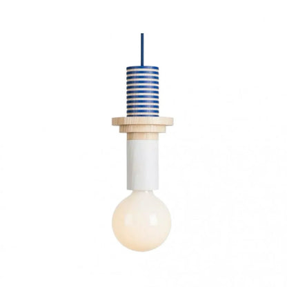 Alvar Multicolor Geometric Wood Pendant Light