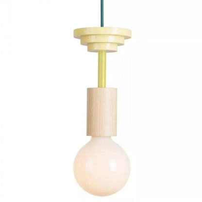 Alvar Multicolor Geometric Wood Pendant Light