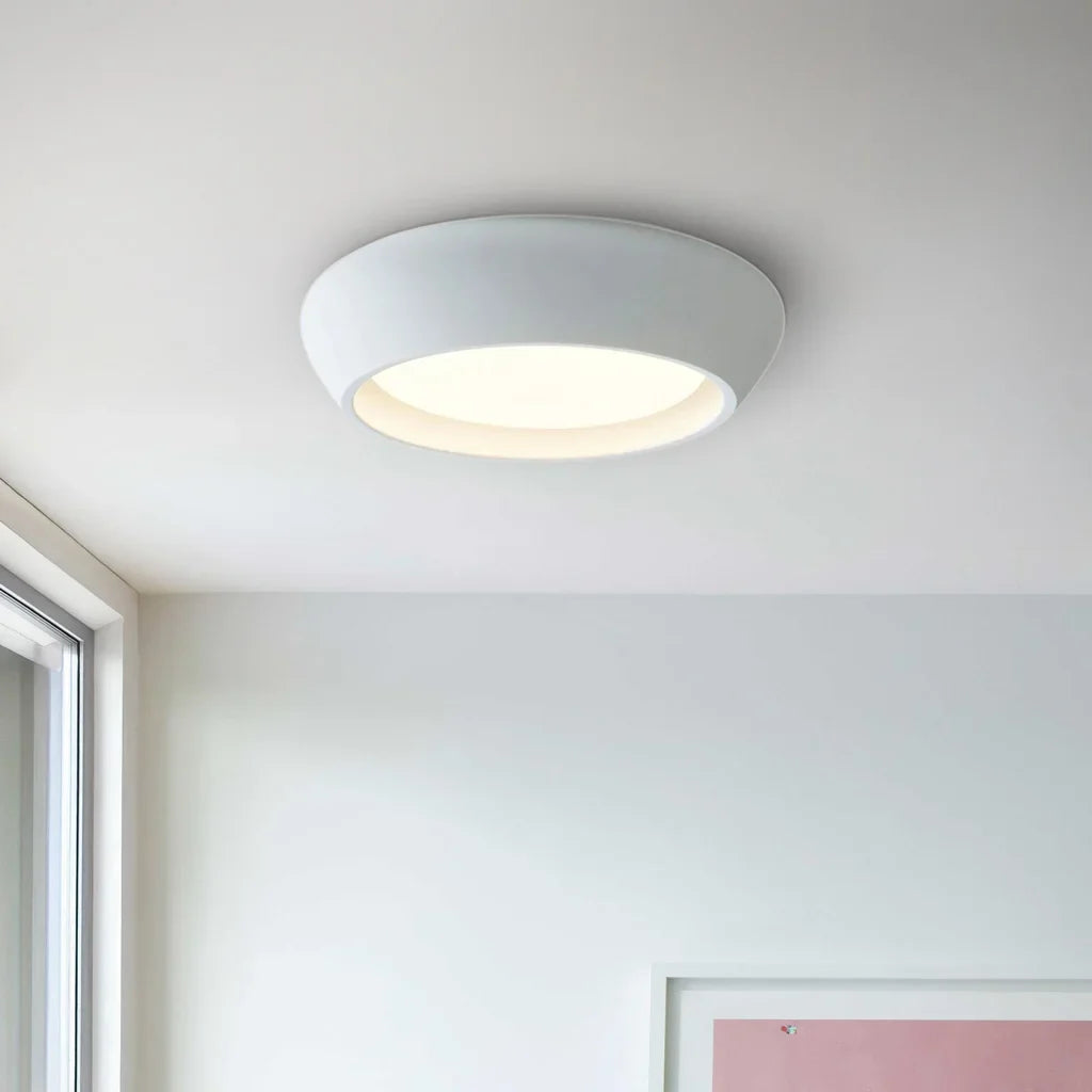 Astoria Minimalist Cement Flush Mount Ceiling Light