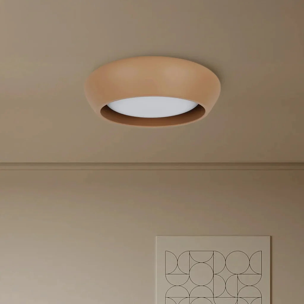 Astoria Minimalist Cement Flush Mount Ceiling Light