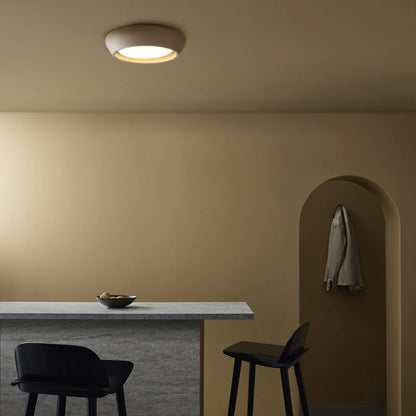 Astoria Minimalist Cement Flush Mount Ceiling Light