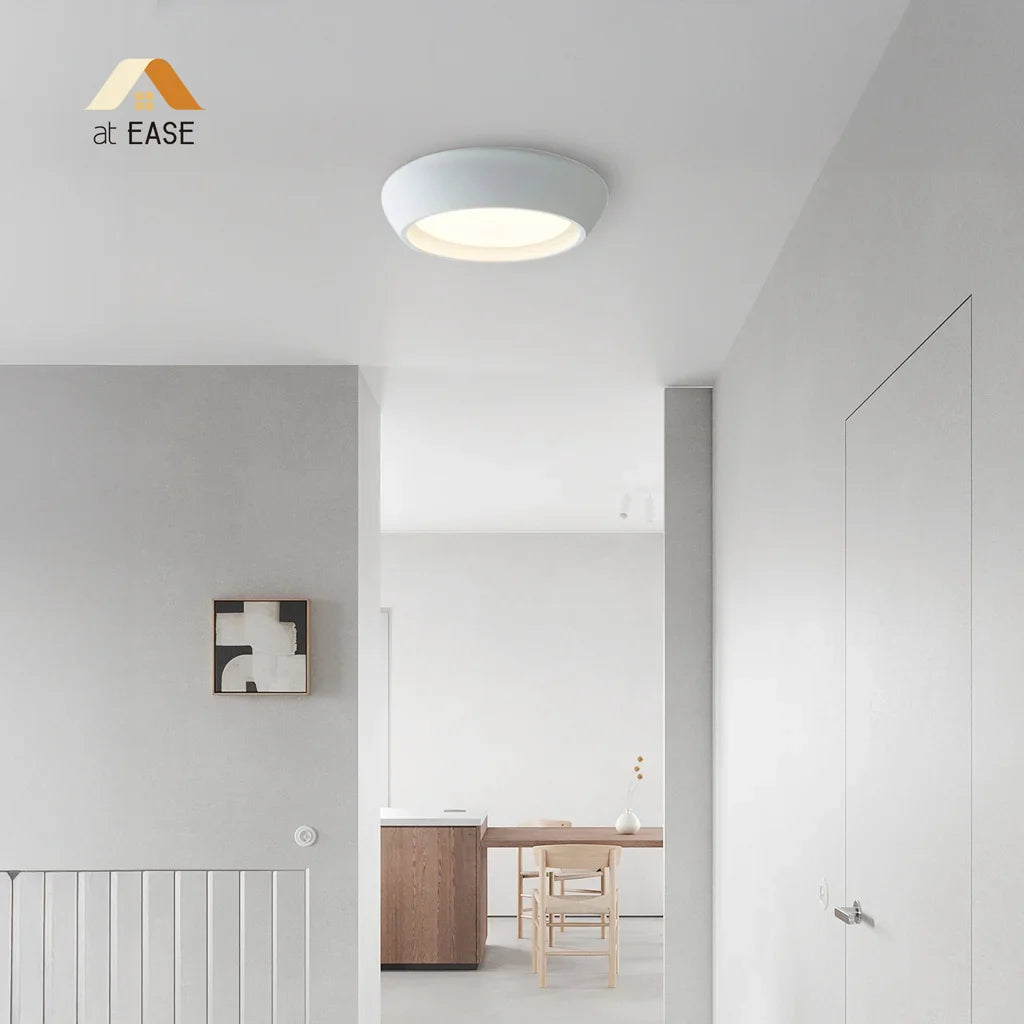 Astoria Minimalist Cement Flush Mount Ceiling Light