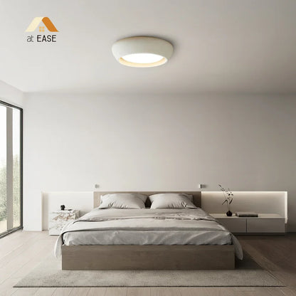 Astoria Minimalist Cement Flush Mount Ceiling Light