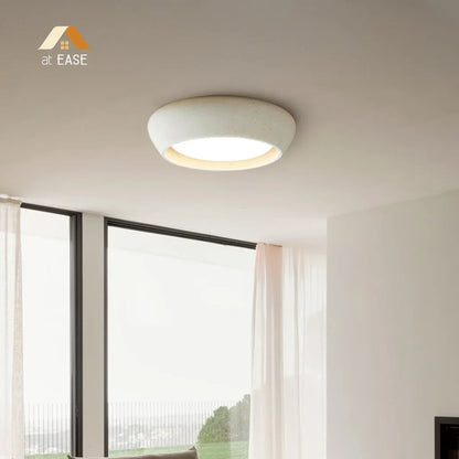Astoria Minimalist Cement Flush Mount Ceiling Light