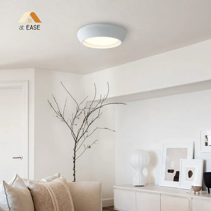 Astoria Minimalist Cement Flush Mount Ceiling Light