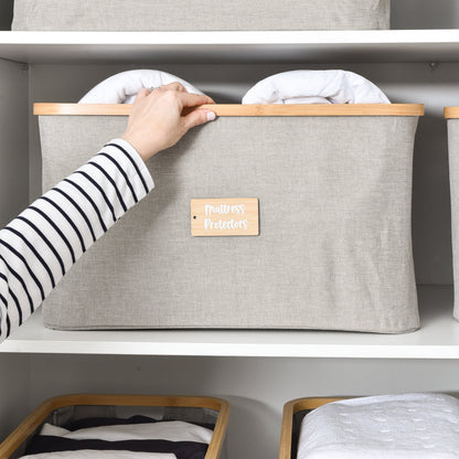Linen Basket Large - Light Grey