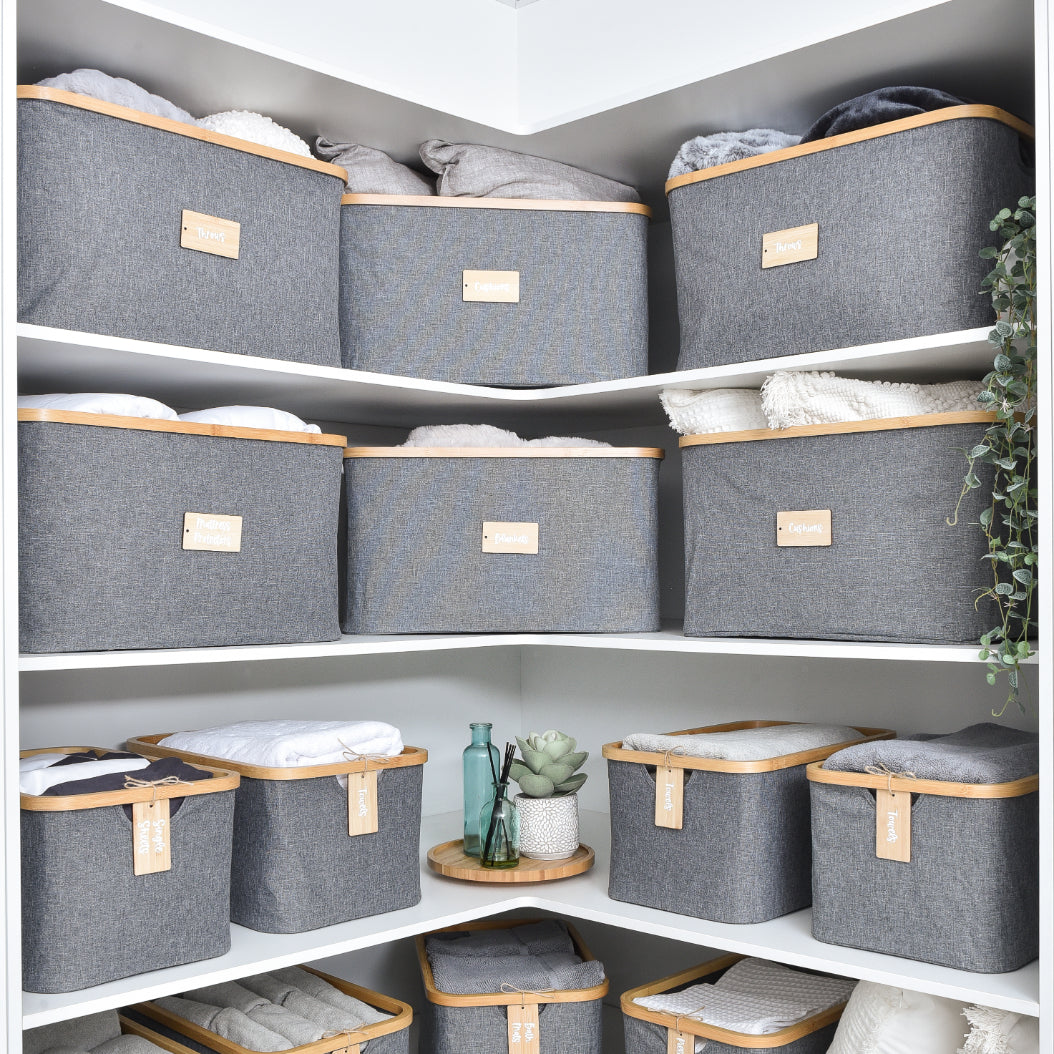 Linen Basket Large - Dark Grey