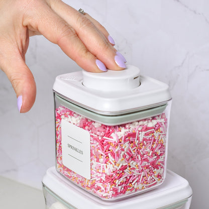 Push Top Spice Container 12 Set - White Lid