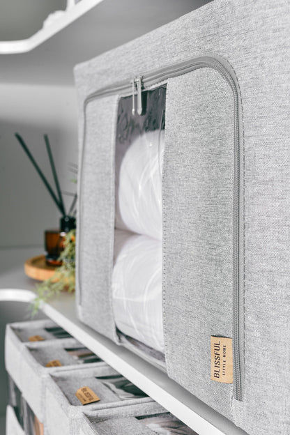 Linen Storage Box 6 Set - Pebble Grey