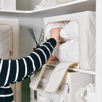 FoldAway Linen Storage Box - Beige