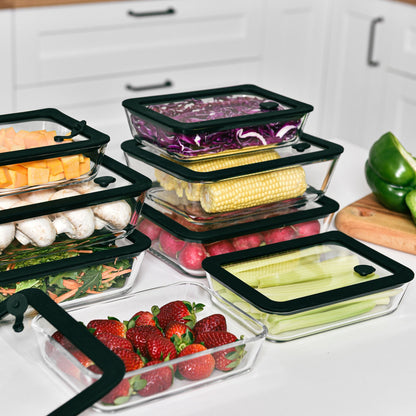 Meal Prep Glass Food Container - 8 Set
