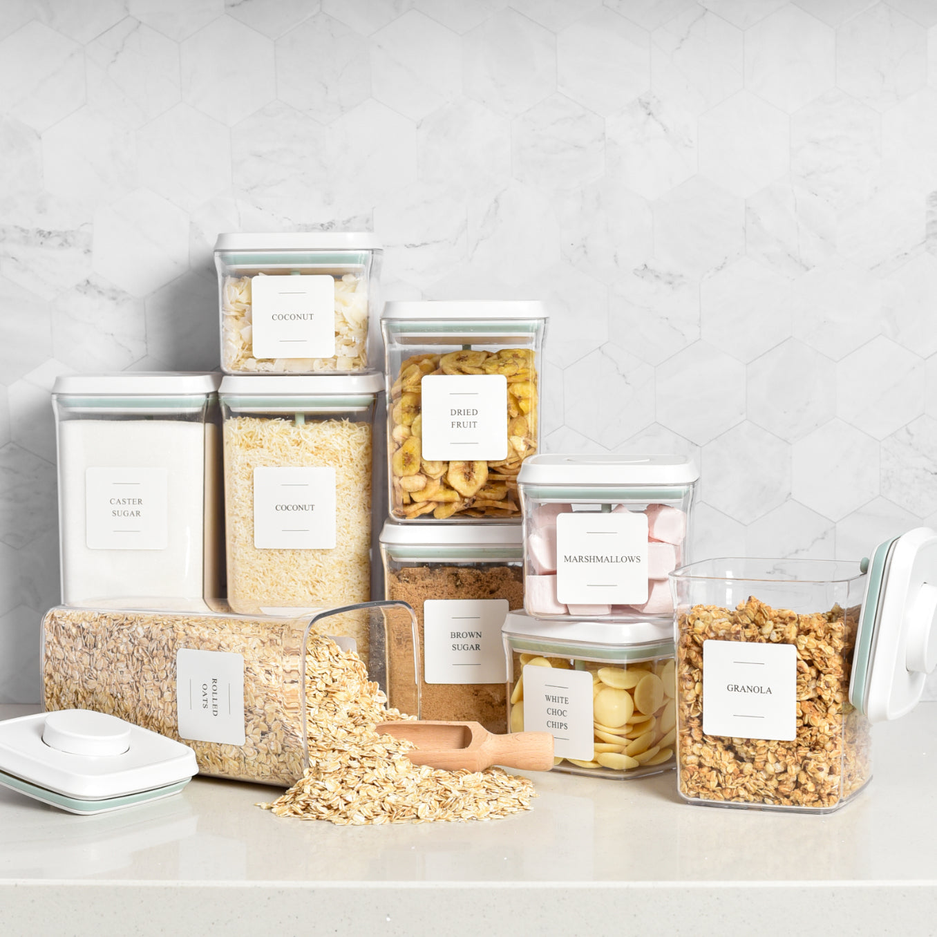 Push Top Pantry Container 2.5L - White Lid