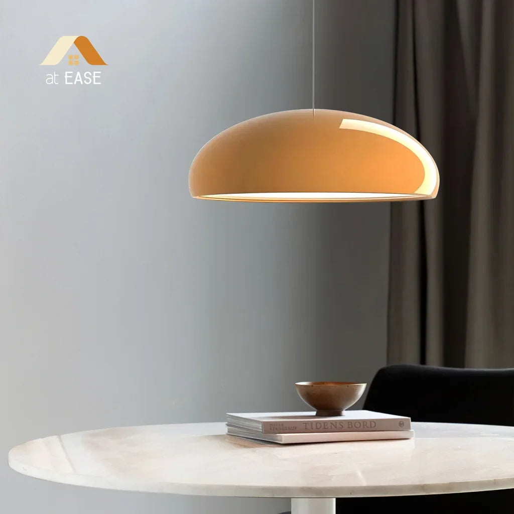Elyndraea Nordic Bauhaus Metal Bowl Pendant Light
