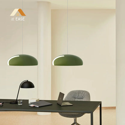 Elyndraea Nordic Bauhaus Metal Bowl Pendant Light