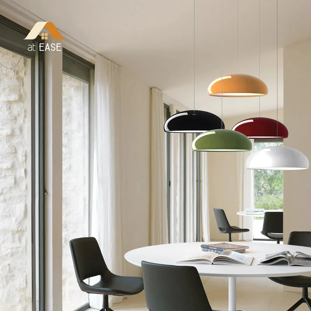 Elyndraea Nordic Bauhaus Metal Bowl Pendant Light