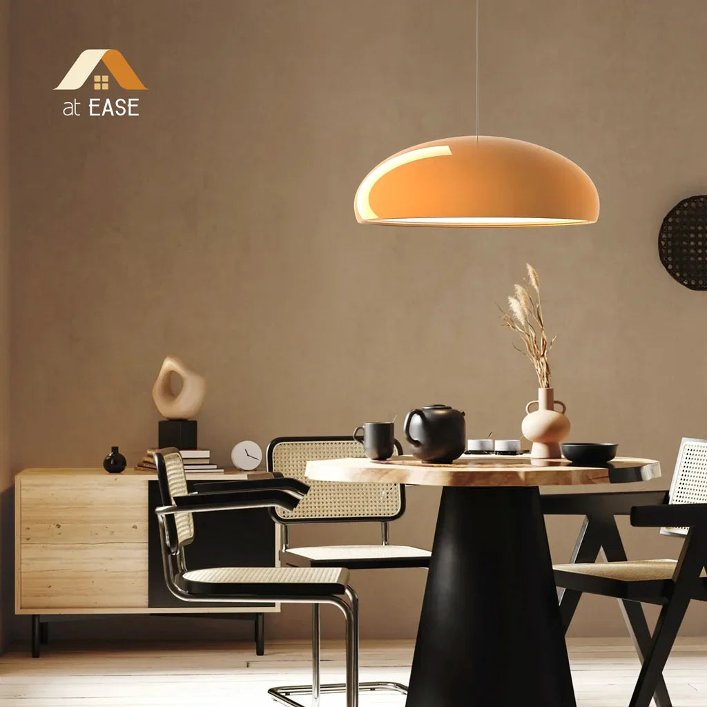 Elyndraea Nordic Bauhaus Metal Bowl Pendant Light