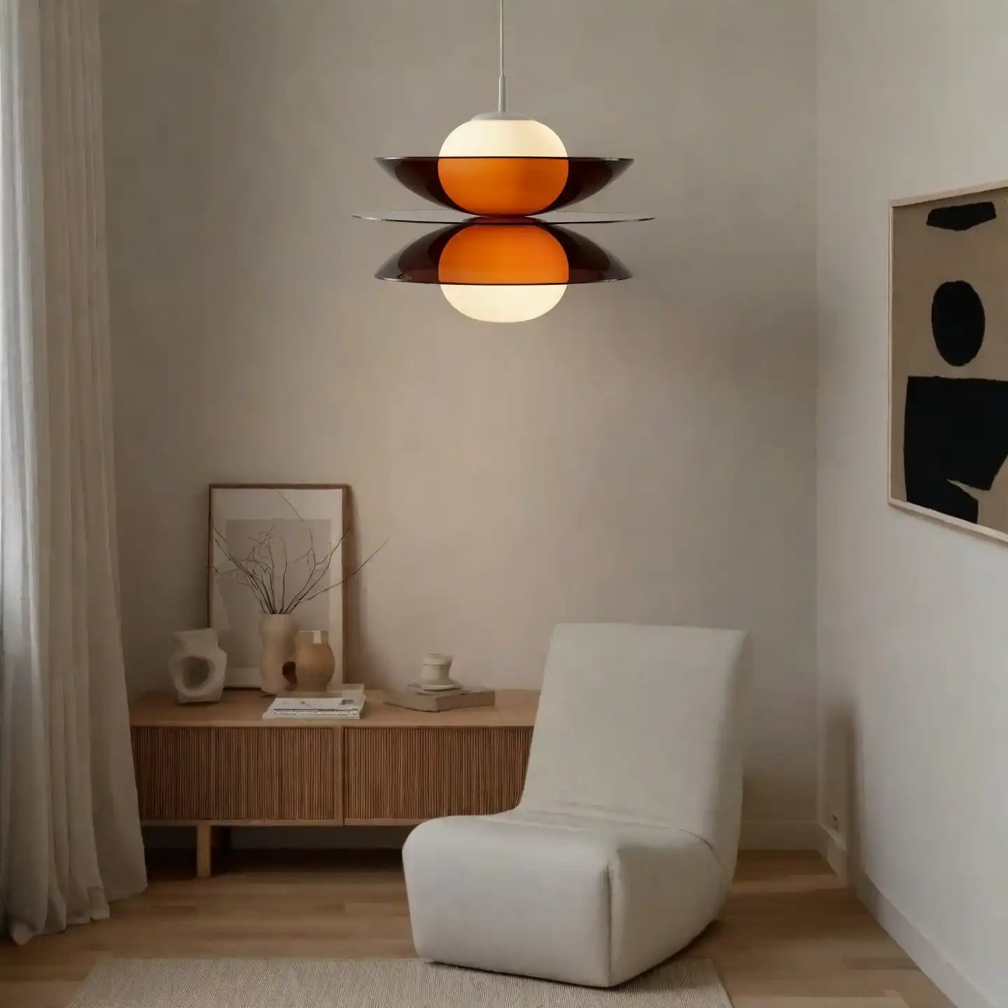 Fable Disc Opal Glass Pendant Light