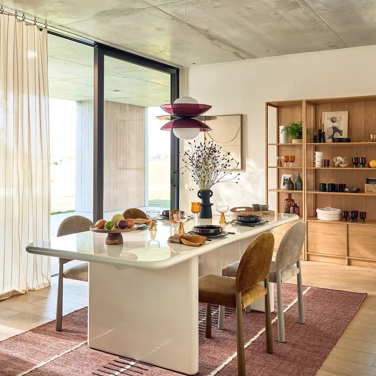 Fable Disc Opal Glass Pendant Light