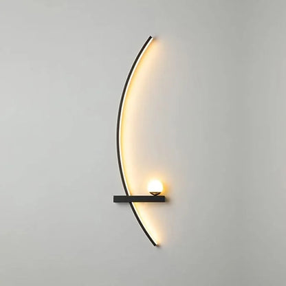 Forseti Minimalist Arc Linear LED Wall Light