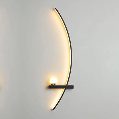 Forseti Minimalist Arc Linear LED Wall Light