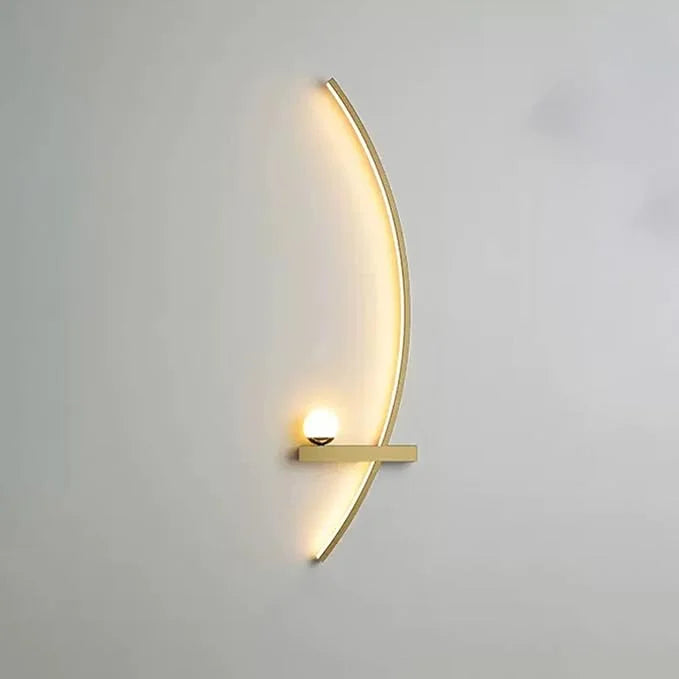 Forseti Minimalist Arc Linear LED Wall Light