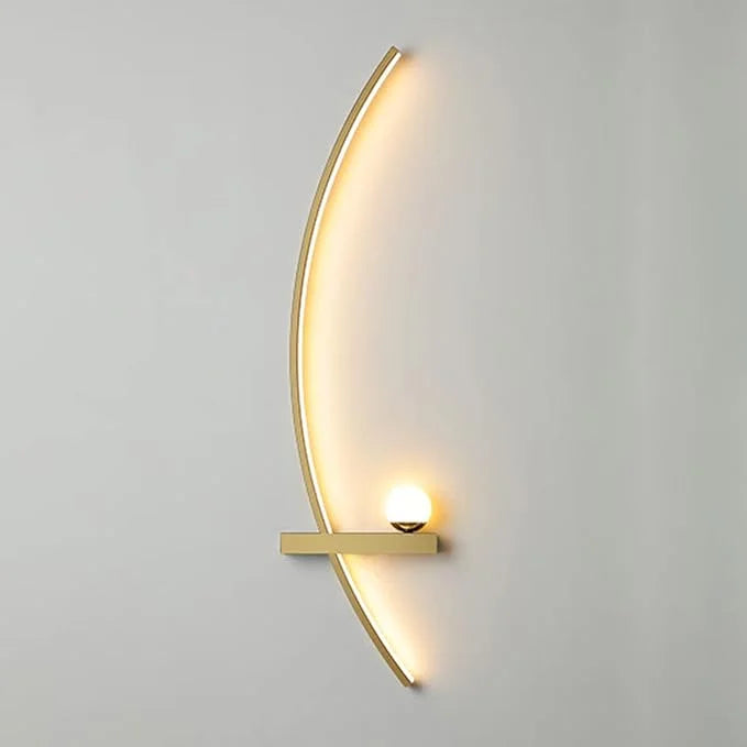 Forseti Minimalist Arc Linear LED Wall Light