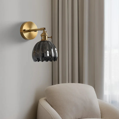Freya Lotus glass wall light