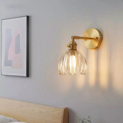 Freya Lotus glass wall light