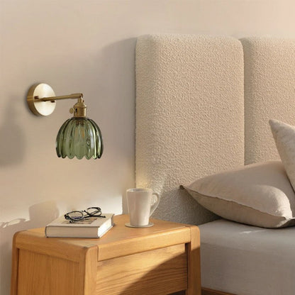 Freya Lotus glass wall light