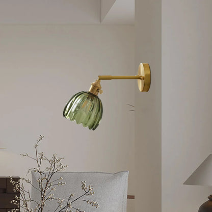 Freya Lotus glass wall light