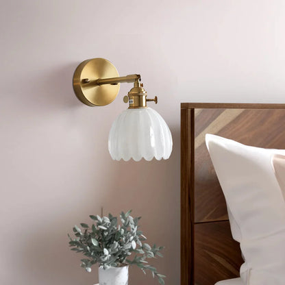 Freya Lotus glass wall light