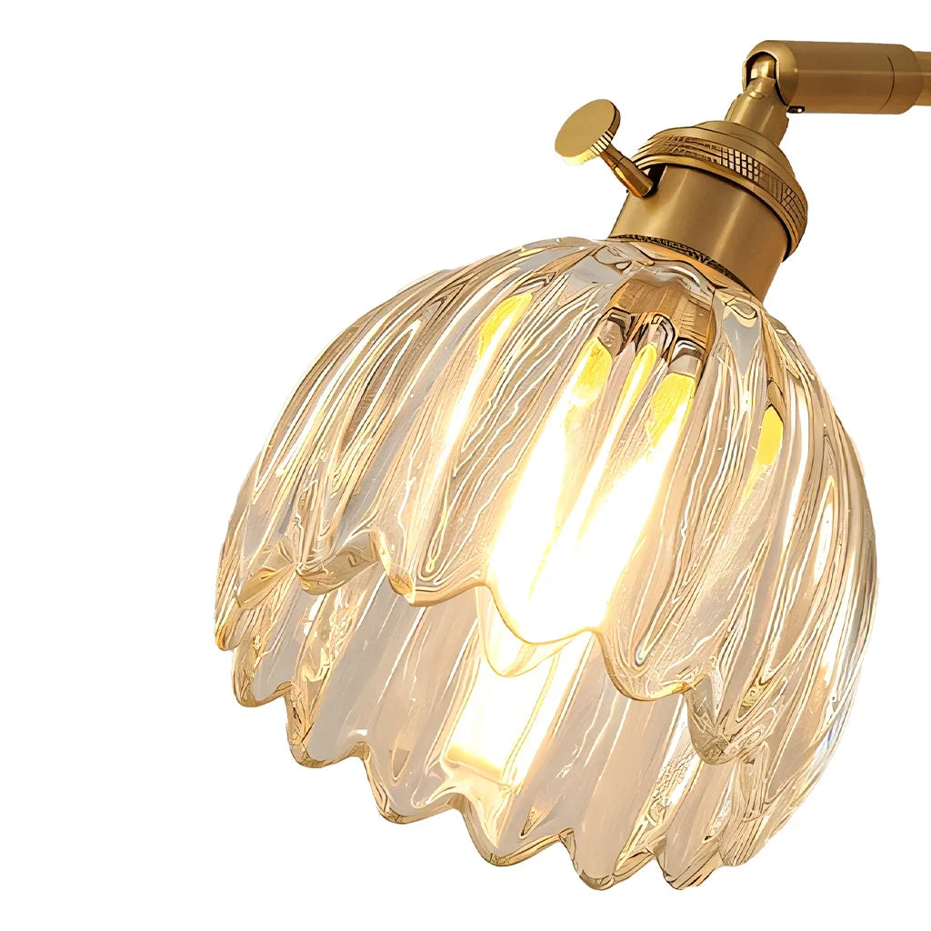 Freya Lotus glass wall light
