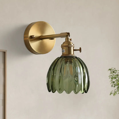 Freya Lotus glass wall light
